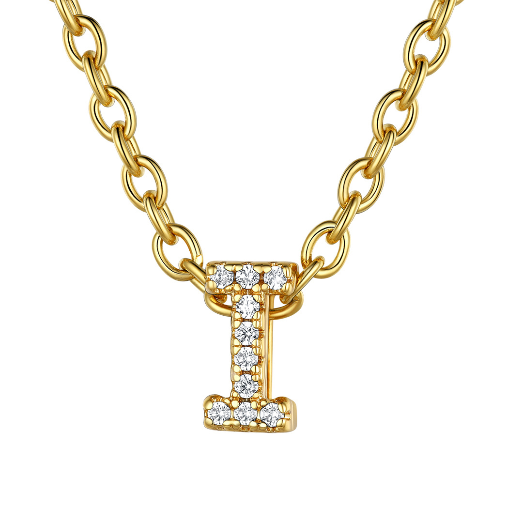 Flash Sale Cubic Zirconia Initial Necklace