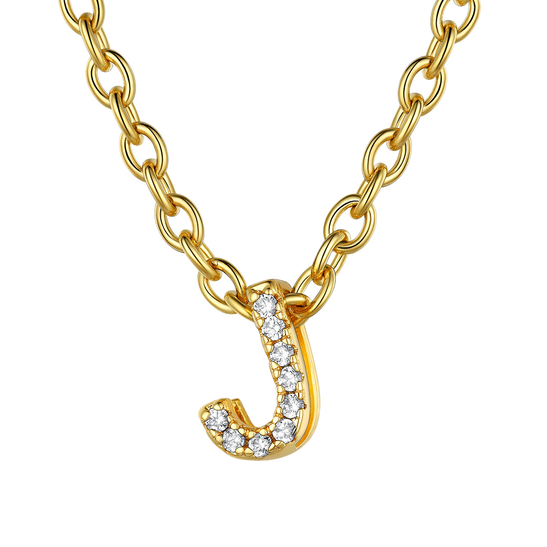 Flash Sale Cubic Zirconia Initial Necklace