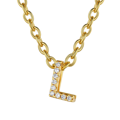Flash Sale Cubic Zirconia Initial Necklace