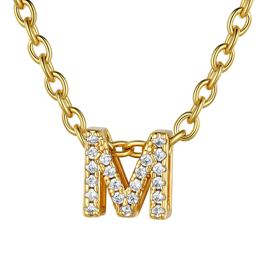 Flash Sale Cubic Zirconia Initial Necklace