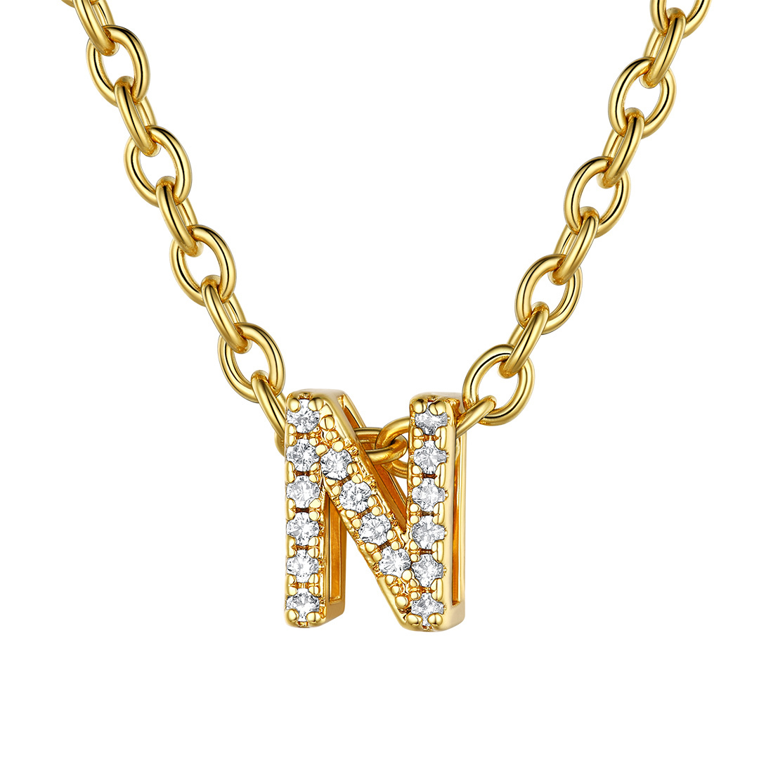 Flash Sale Cubic Zirconia Initial Necklace