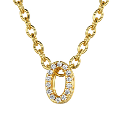 Flash Sale Cubic Zirconia Initial Necklace