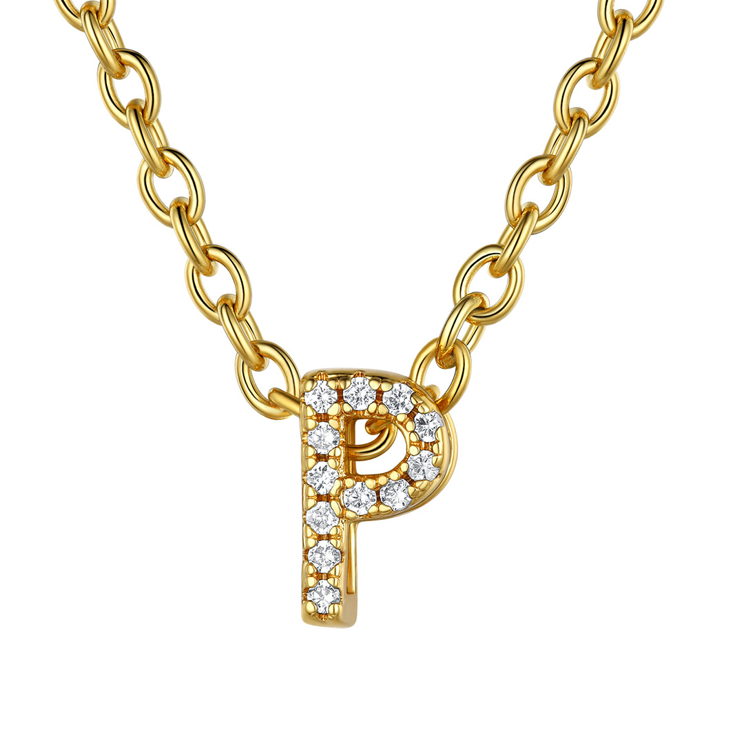 Flash Sale Cubic Zirconia Initial Necklace