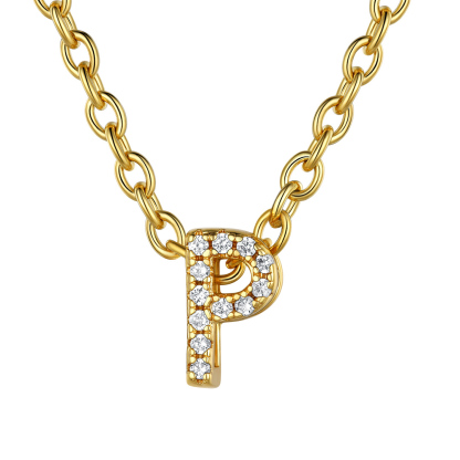 Flash Sale Cubic Zirconia Initial Necklace