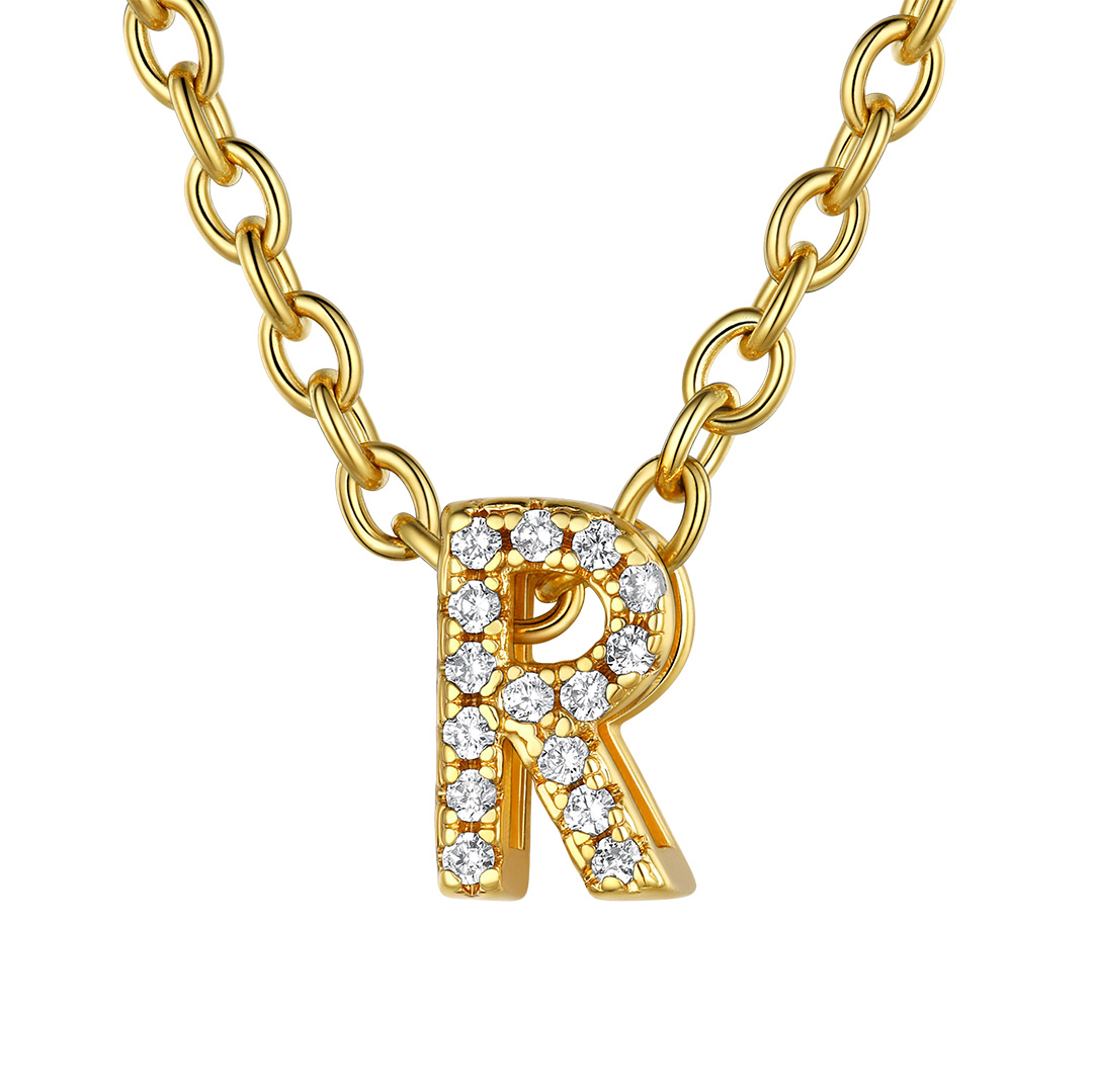 Flash Sale Cubic Zirconia Initial Necklace