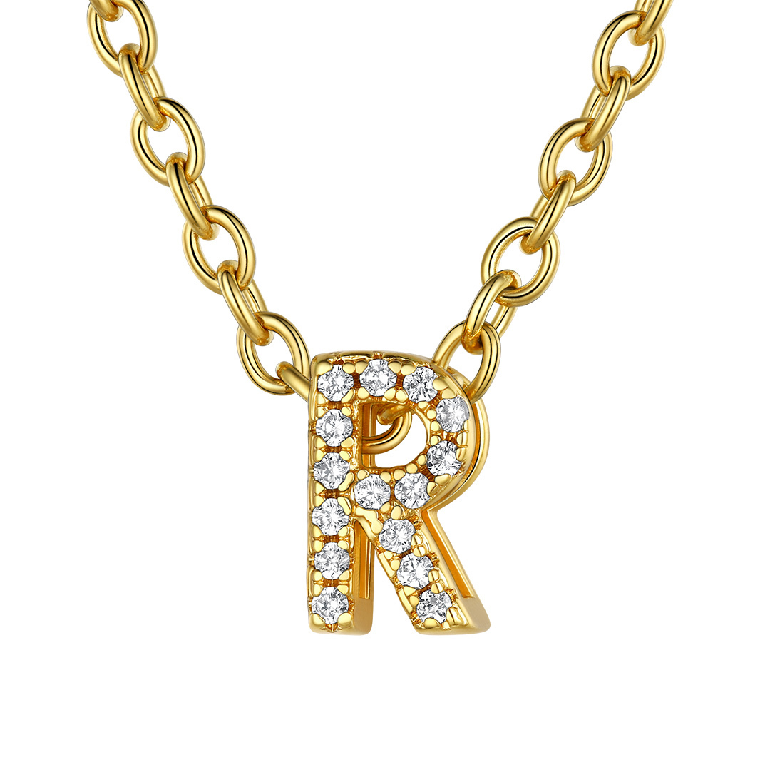 Flash Sale Cubic Zirconia Initial Necklace