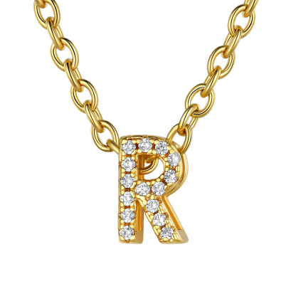 Flash Sale Cubic Zirconia Initial Necklace