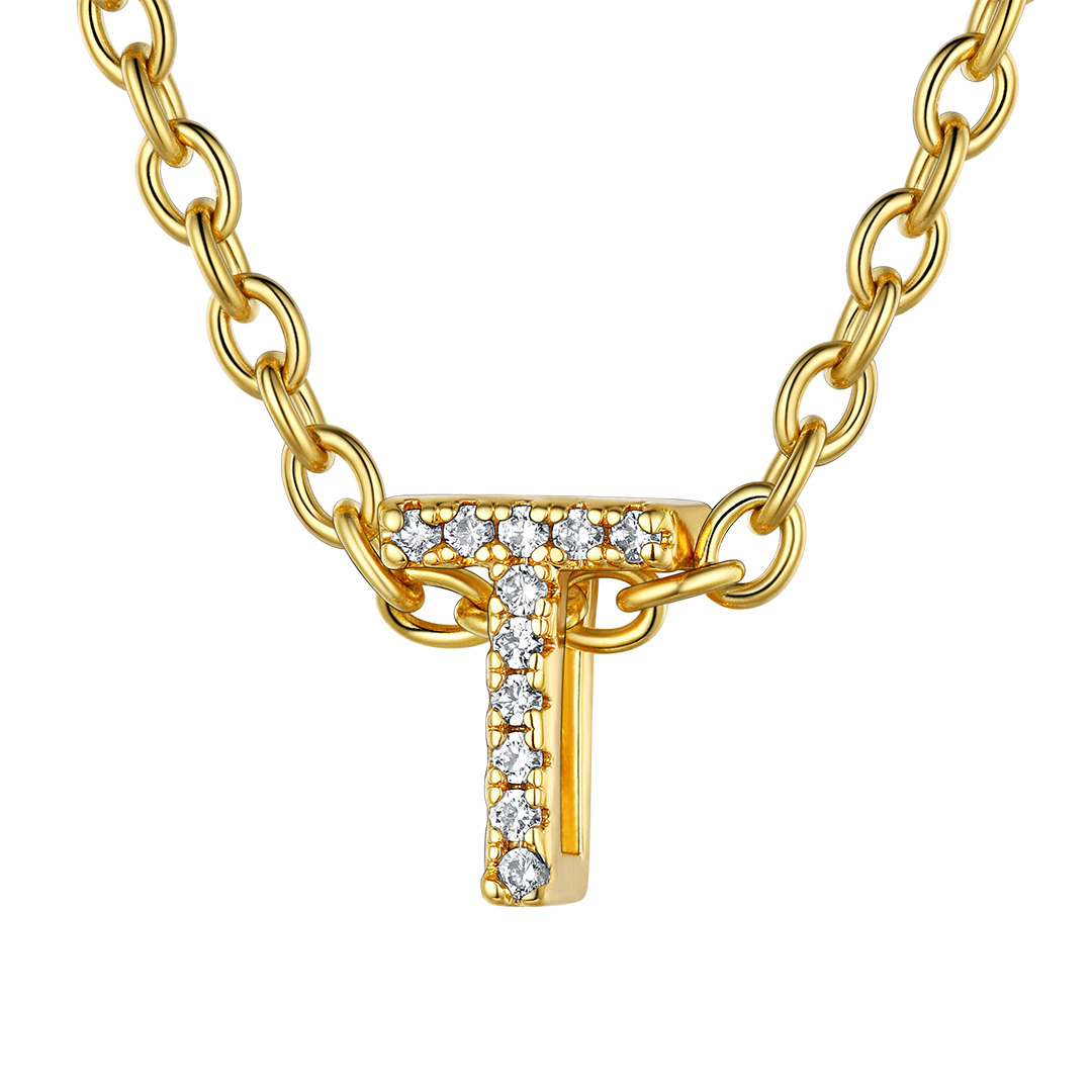 Flash Sale Cubic Zirconia Initial Necklace