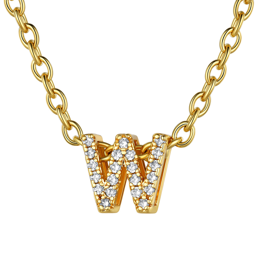Flash Sale Cubic Zirconia Initial Necklace