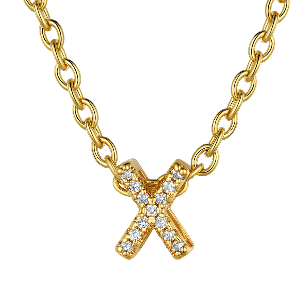 Flash Sale Cubic Zirconia Initial Necklace