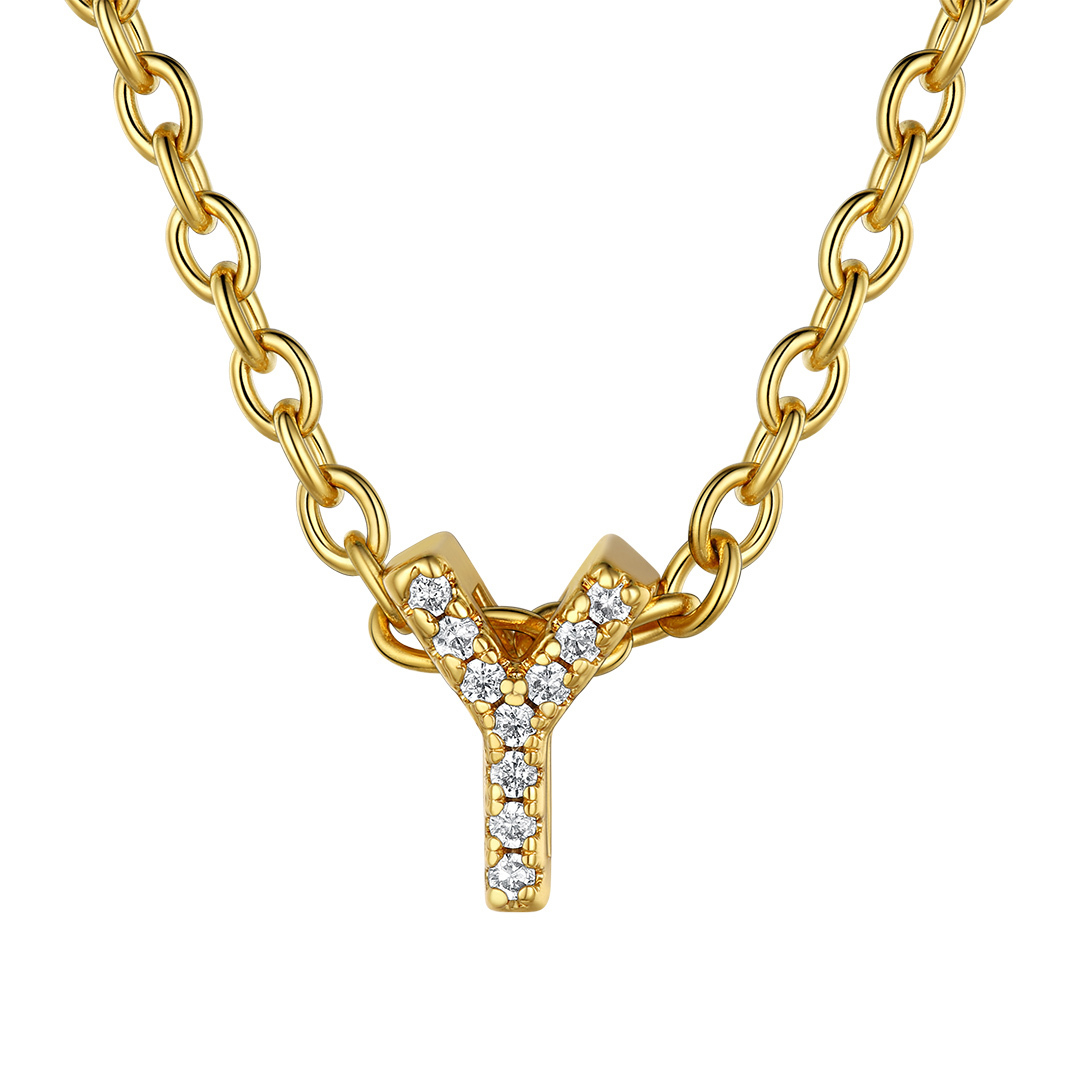 Flash Sale Cubic Zirconia Initial Necklace