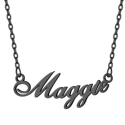 Personalized Name Choker Necklace for Women black