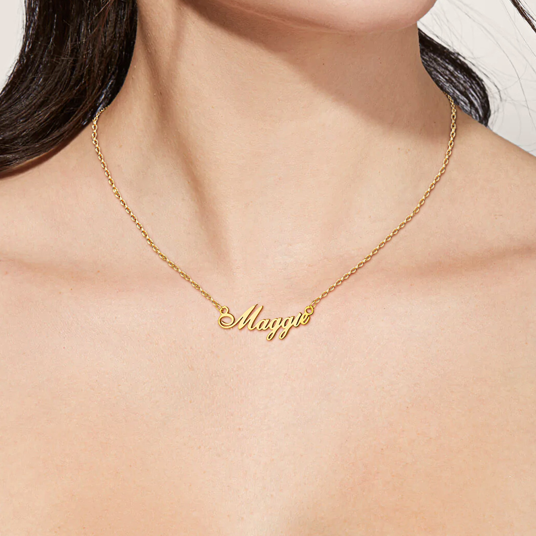 Personalized Name Choker Necklace model