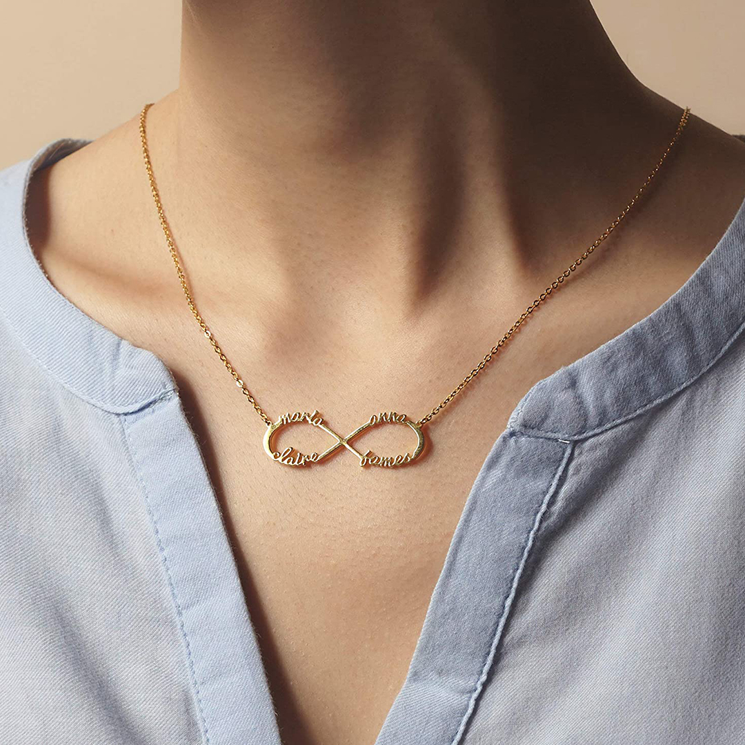 Custom Name Infinity Pendant Necklace for Women  model