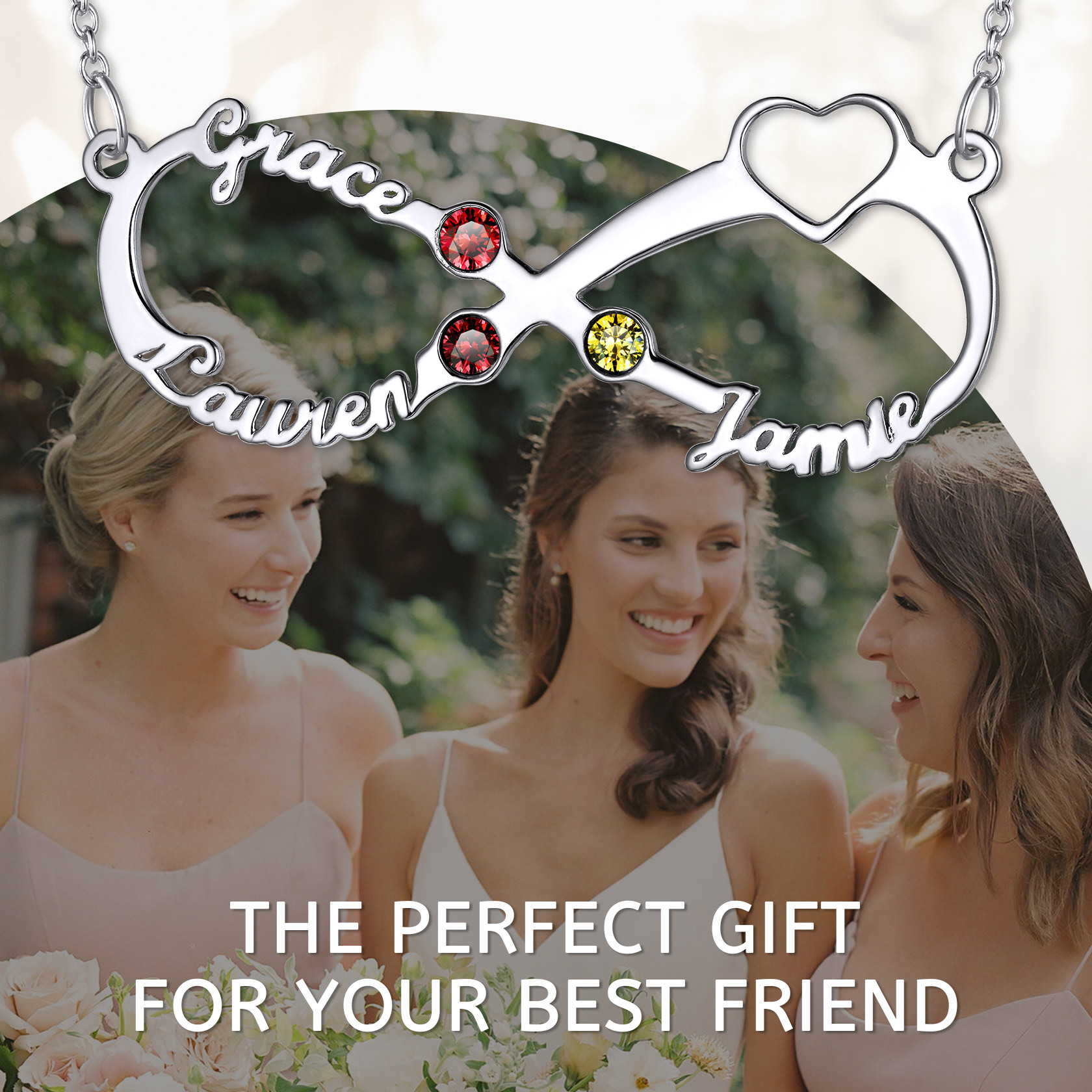  Infinity 3 Names Necklace