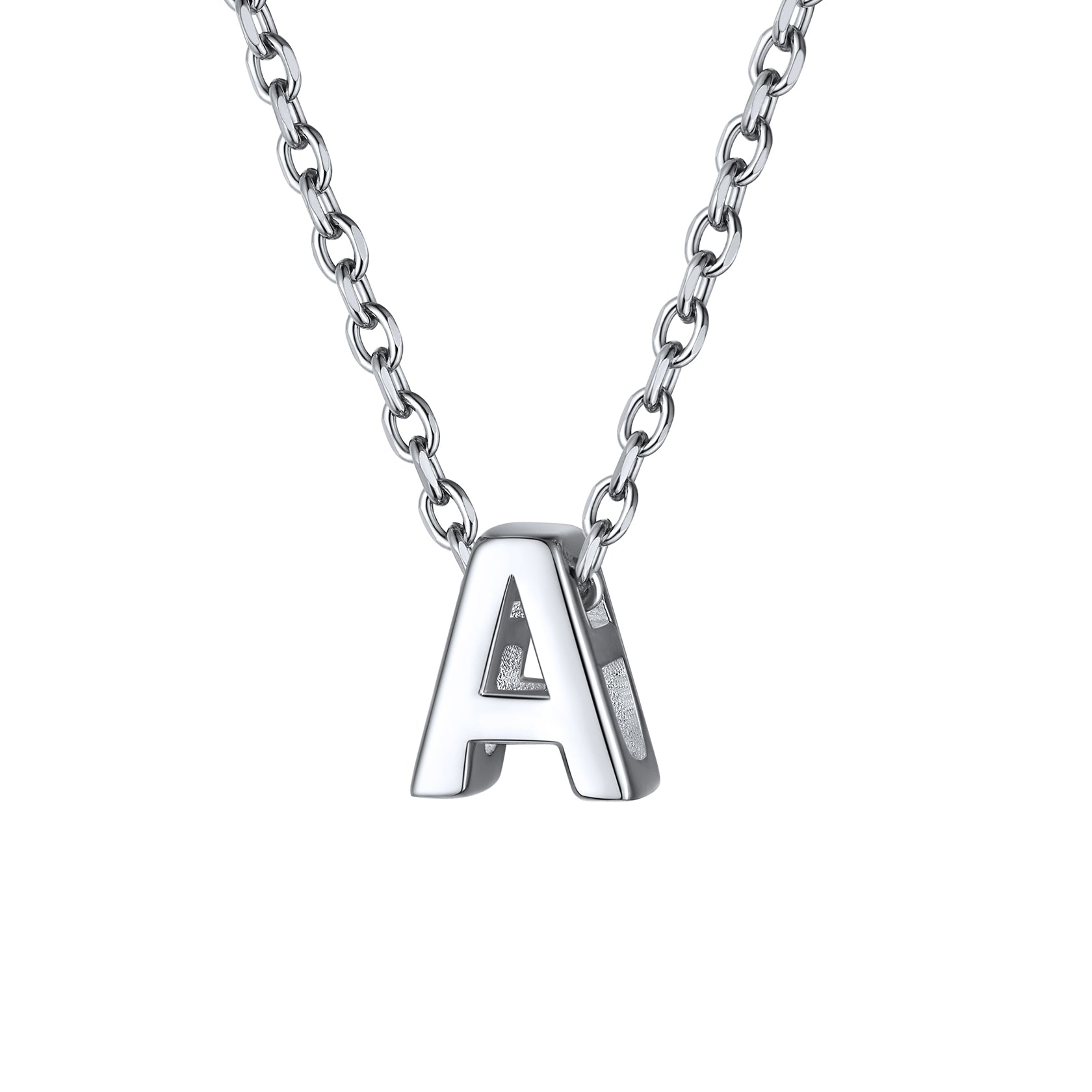 925 Sterling Silver A-Z Initial Necklace For Women
