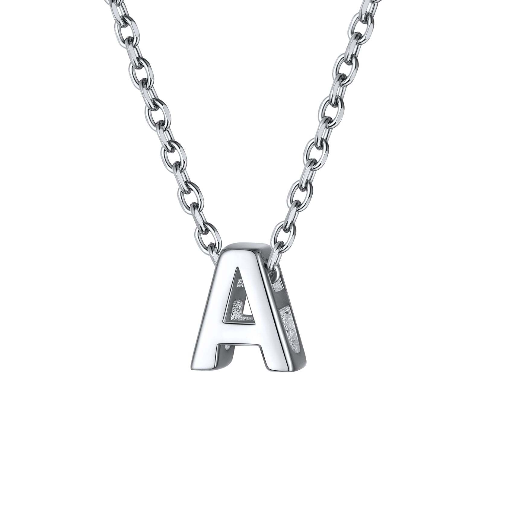 925 Sterling Silver A-Z Initial Necklace For Women