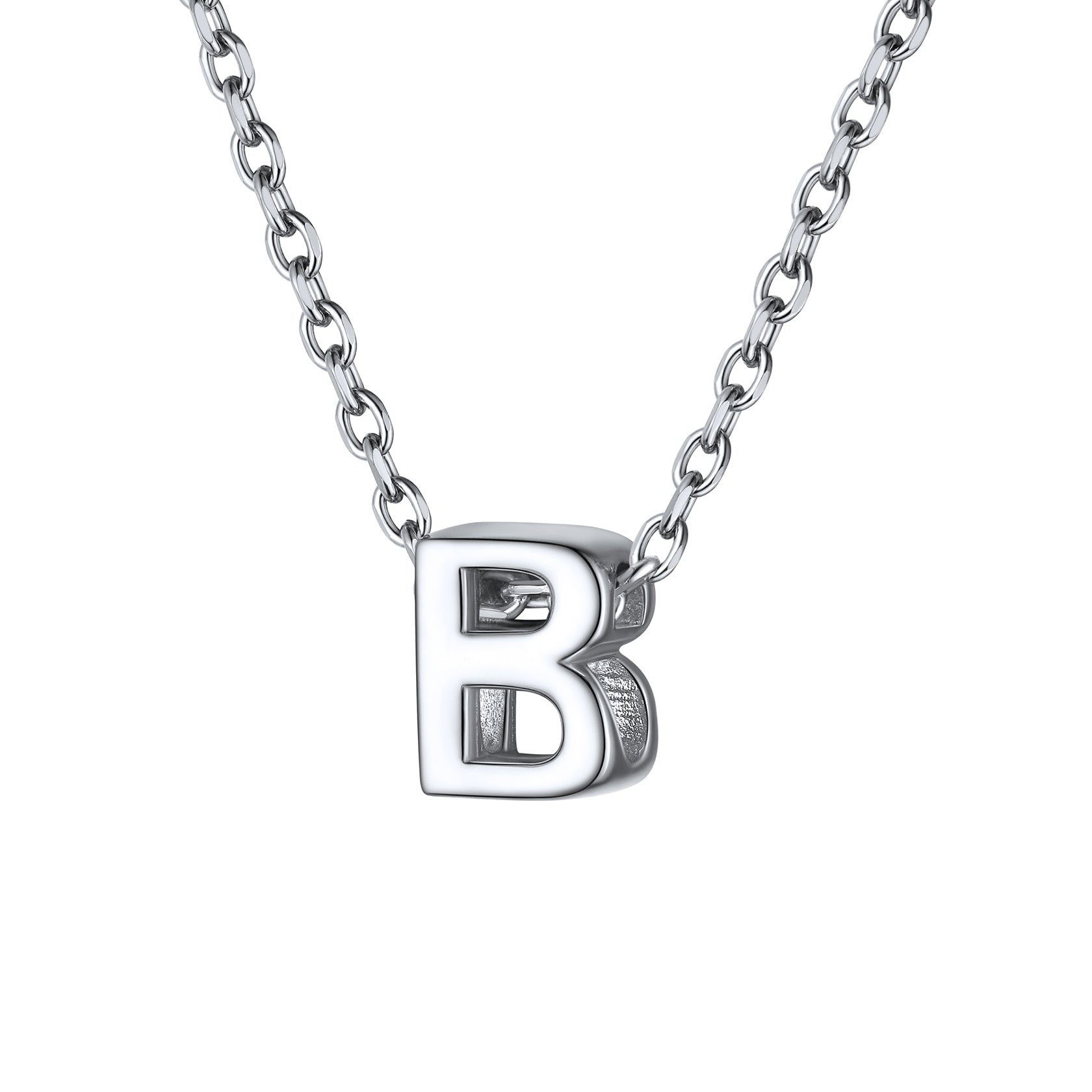 925 Sterling Silver A-Z Initial Necklace For Women