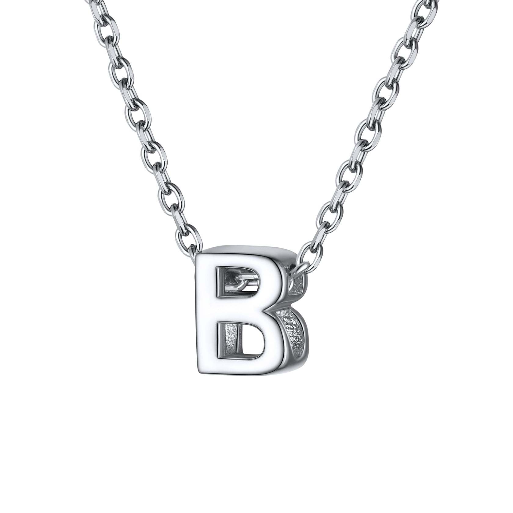 925 Sterling Silver A-Z Initial Necklace For Women