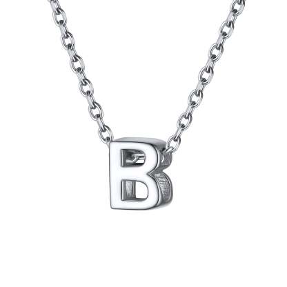 925 Sterling Silver A-Z Initial Necklace For Women