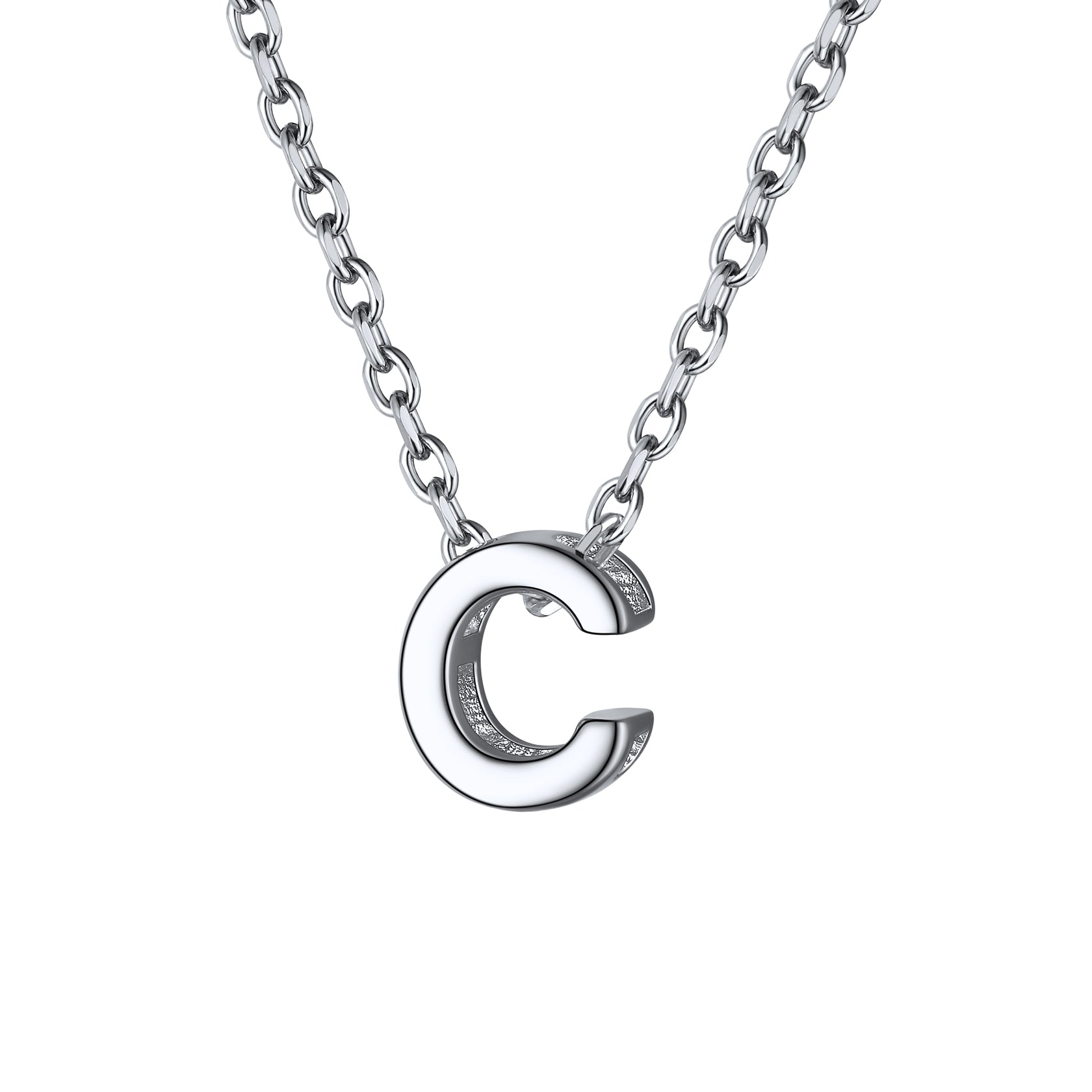925 Sterling Silver A-Z Initial Necklace For Women