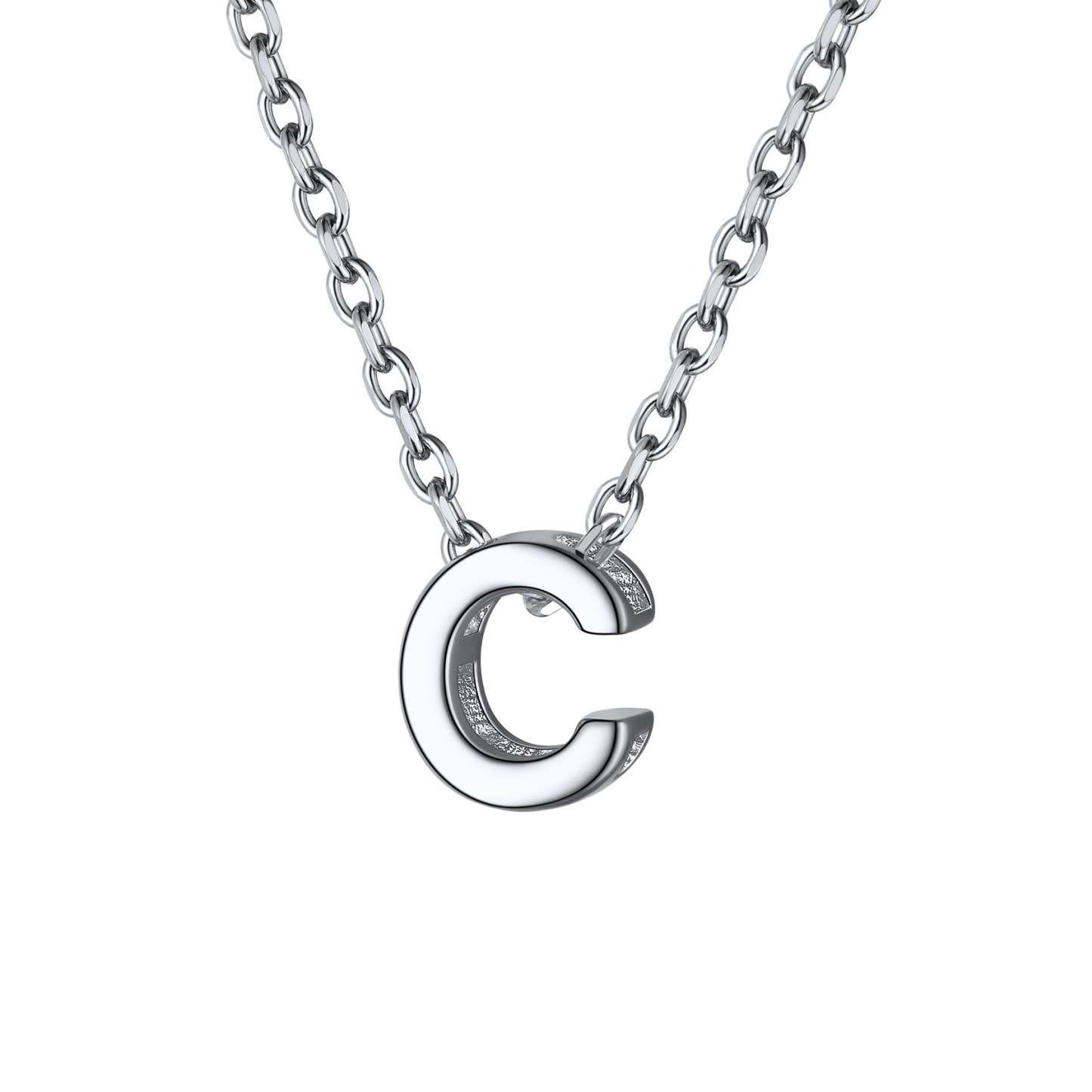 925 Sterling Silver A-Z Initial Necklace For Women