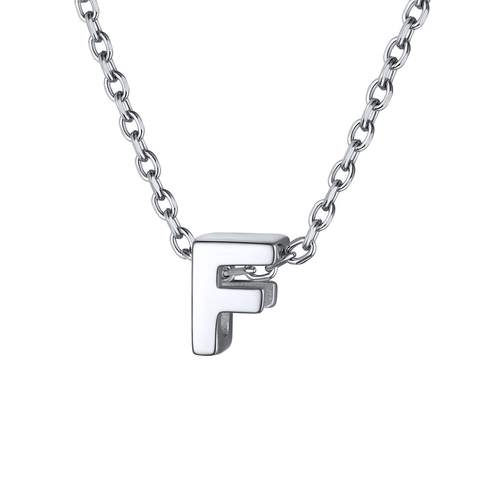 925 Sterling Silver A-Z Initial Necklace For Women