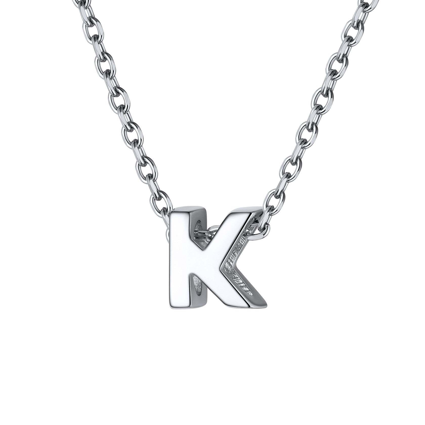 925 Sterling Silver A-Z Initial Necklace For Women