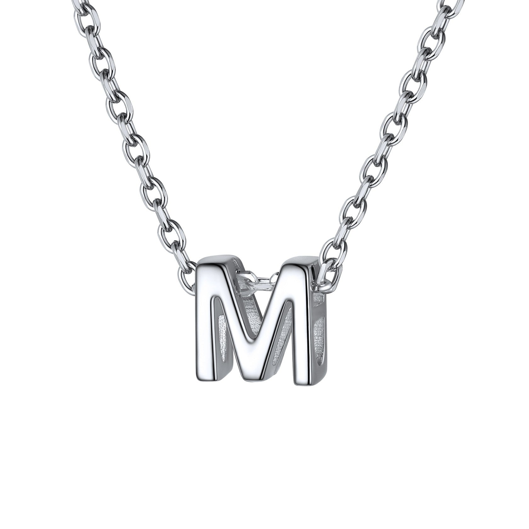925 Sterling Silver A-Z Initial Necklace For Women