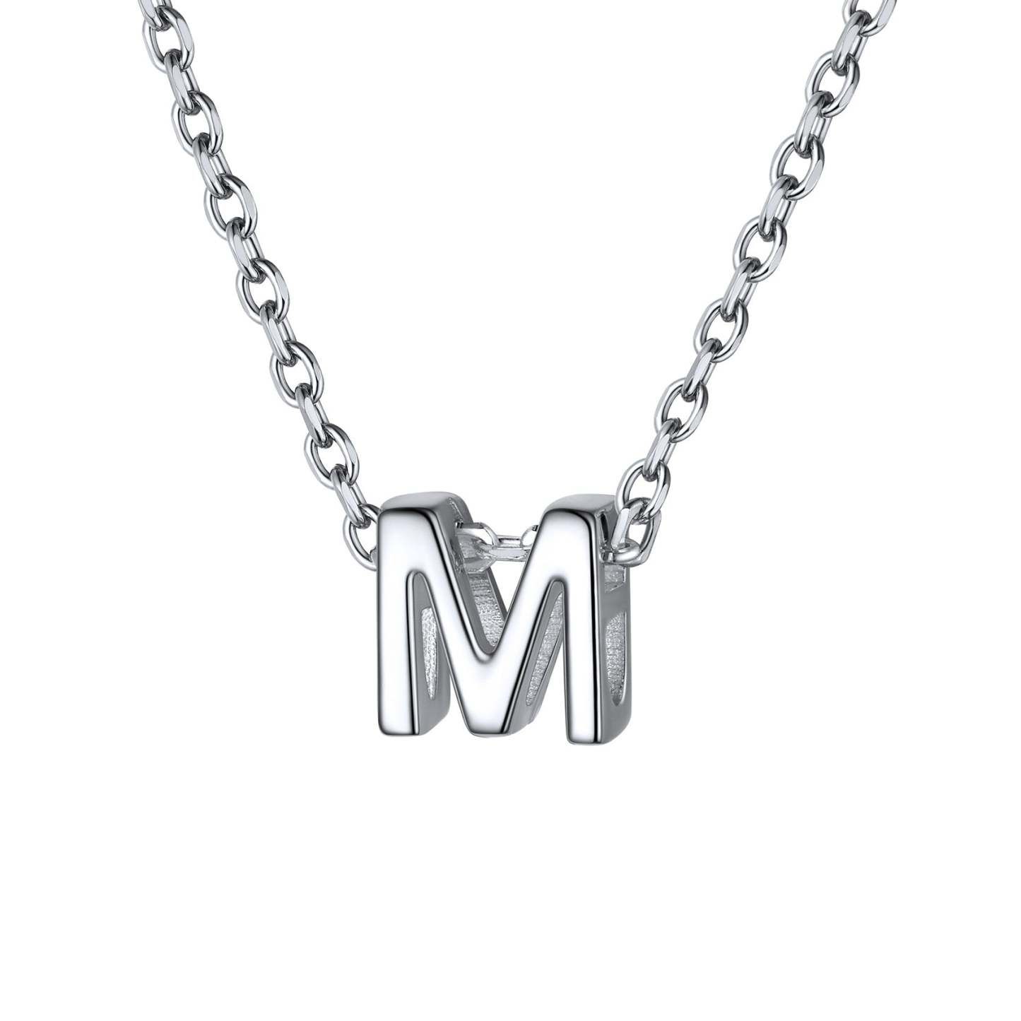 925 Sterling Silver A-Z Initial Necklace For Women