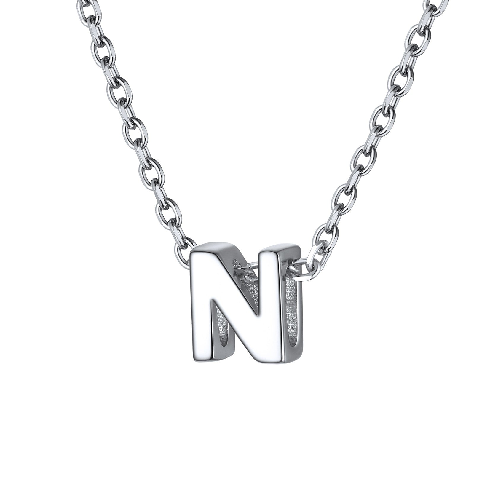 925 Sterling Silver A-Z Initial Necklace For Women