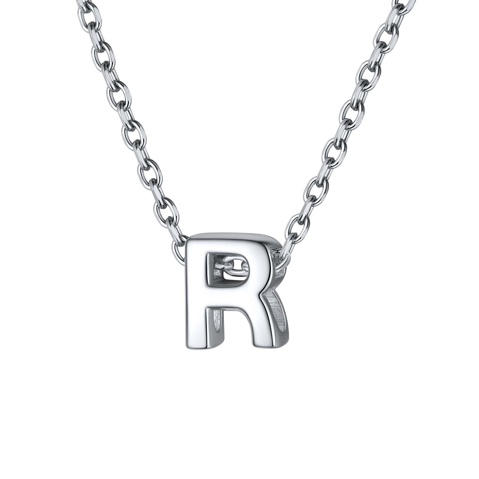 925 Sterling Silver A-Z Initial Necklace For Women