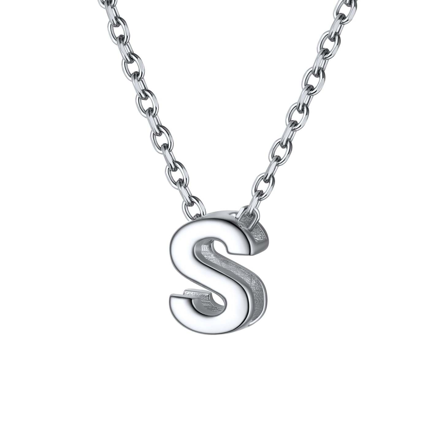 925 Sterling Silver A-Z Initial Necklace For Women