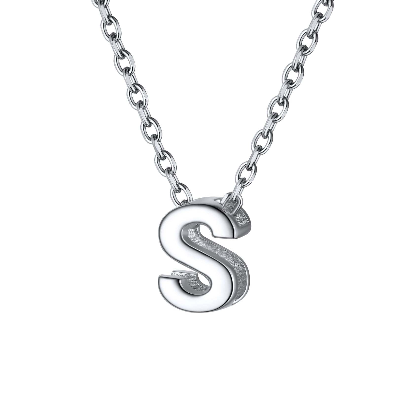 925 Sterling Silver A-Z Initial Necklace For Women