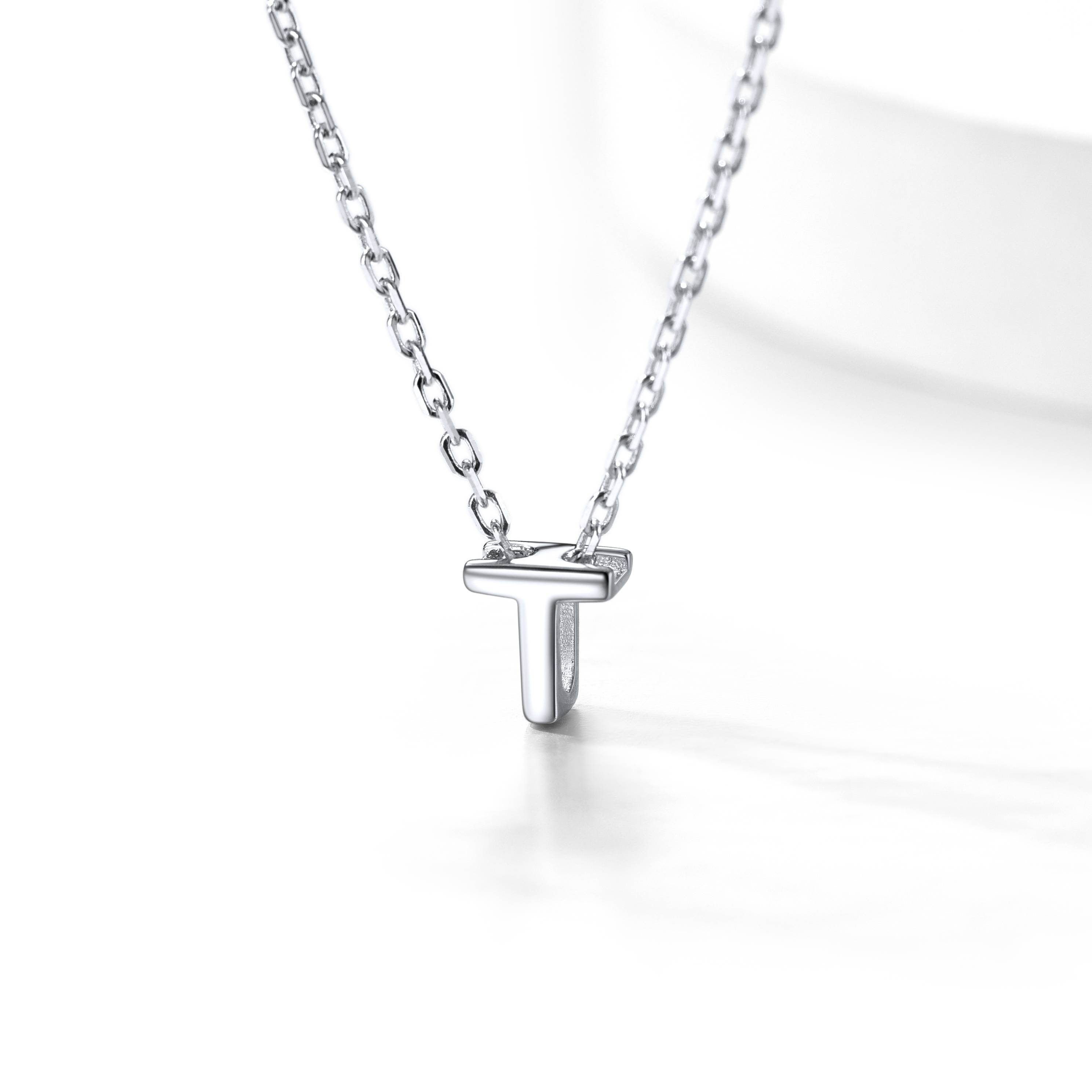 925 Sterling Silver A-Z Initial Necklace For Women