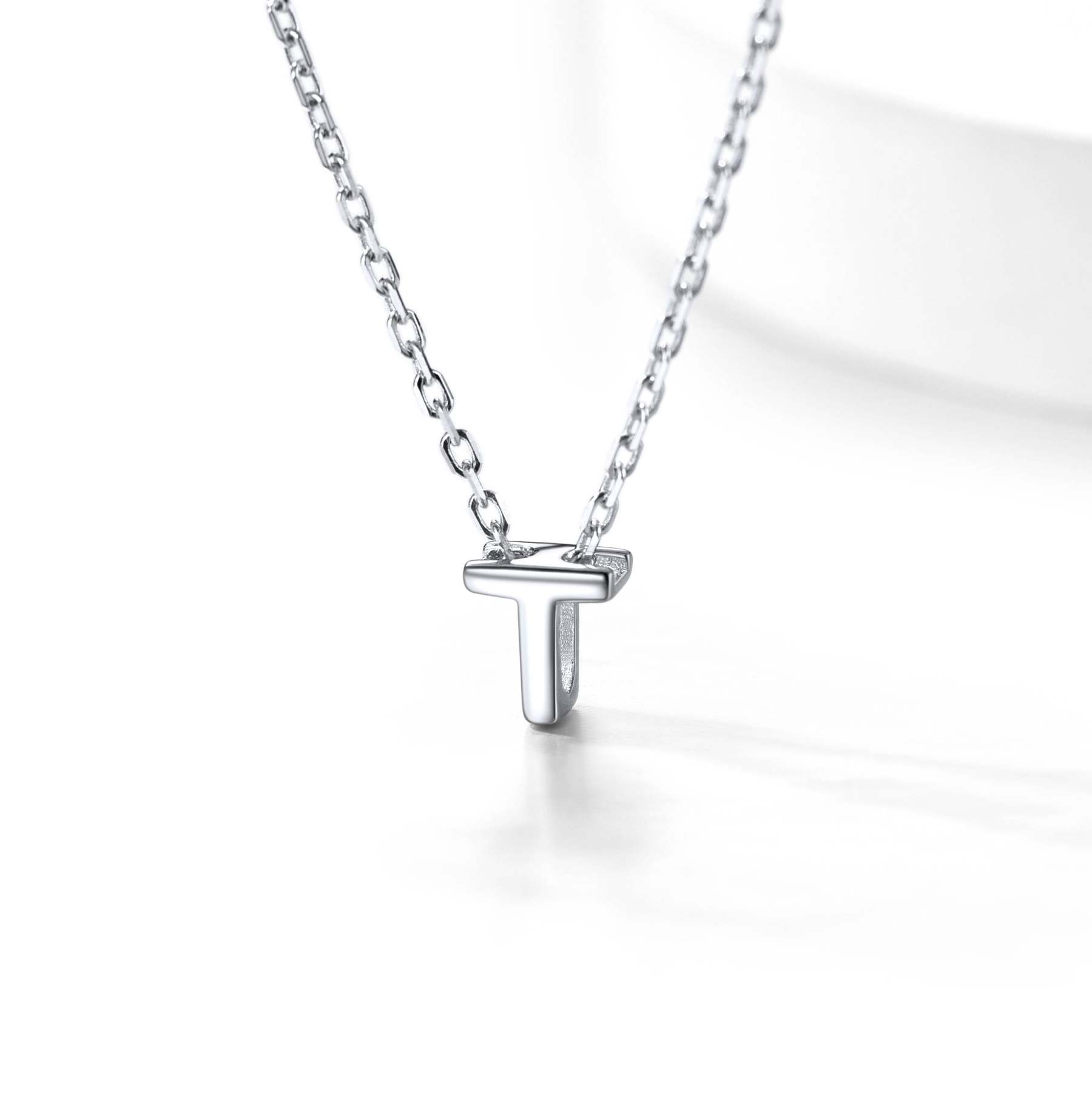 925 Sterling Silver A-Z Initial Necklace For Women