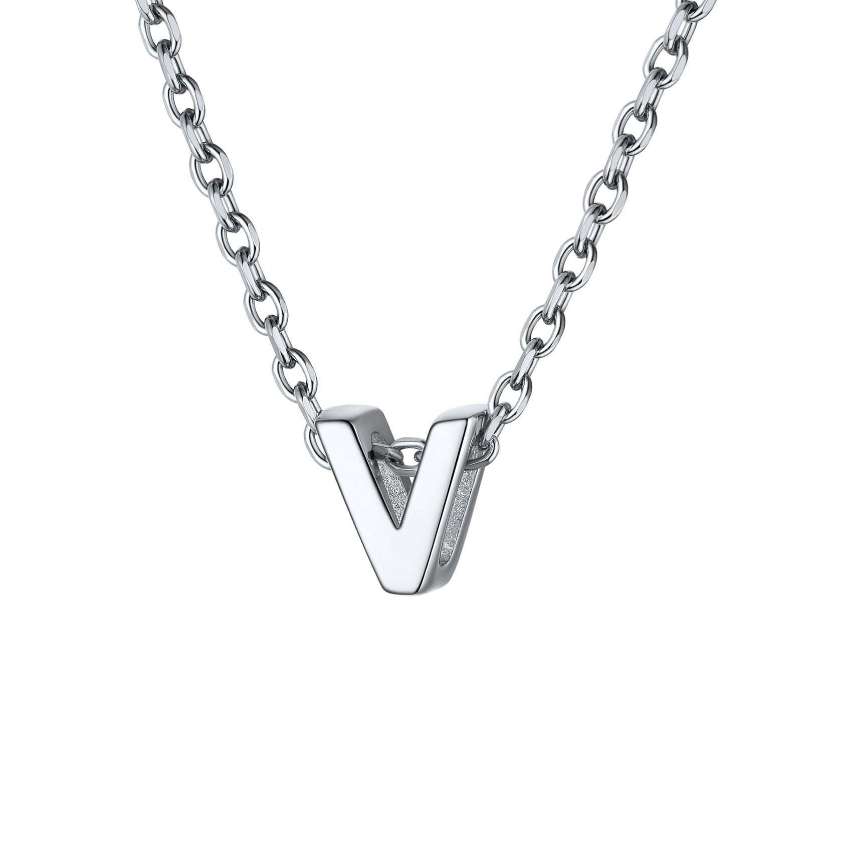 925 Sterling Silver A-Z Initial Necklace For Women