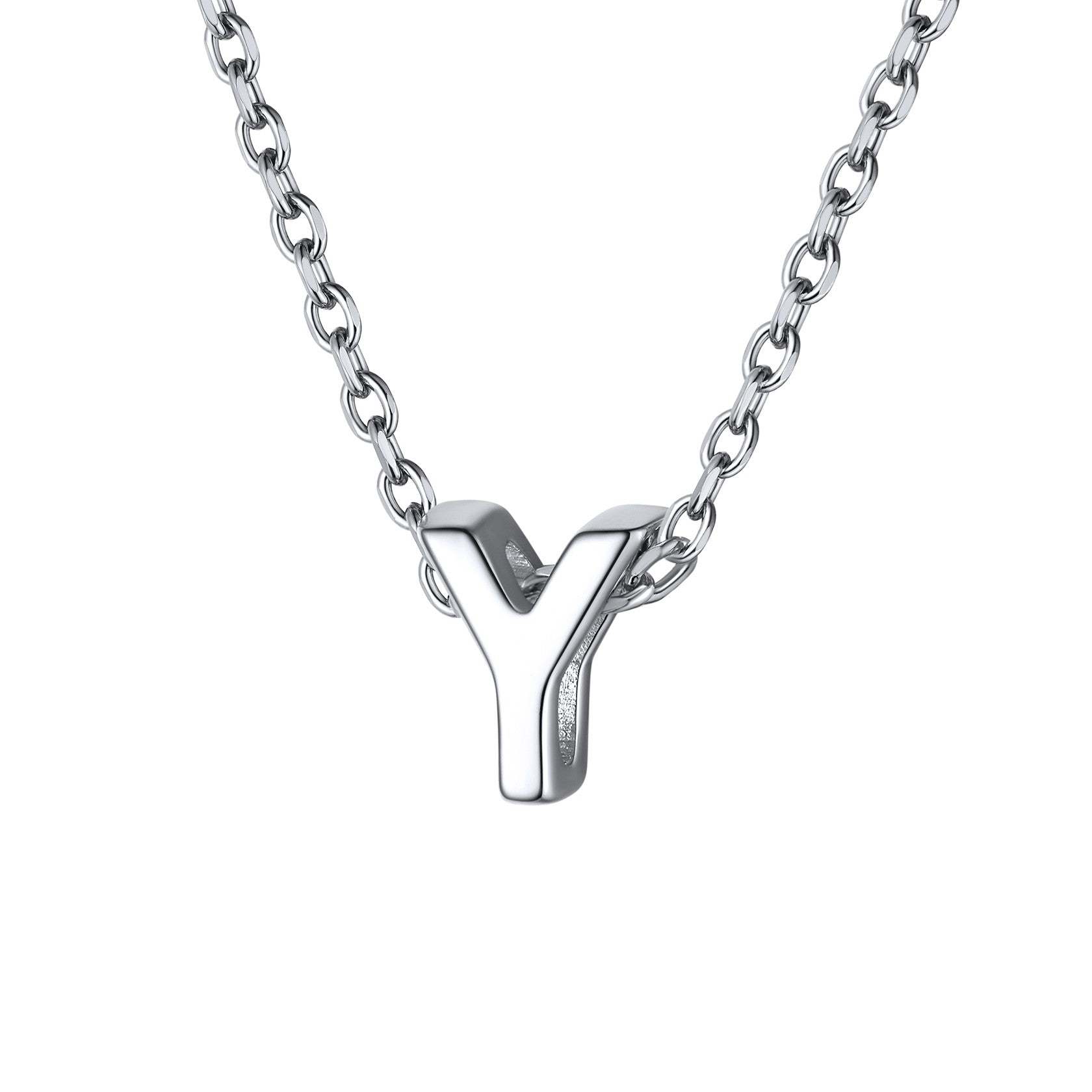 925 Sterling Silver A-Z Initial Necklace For Women
