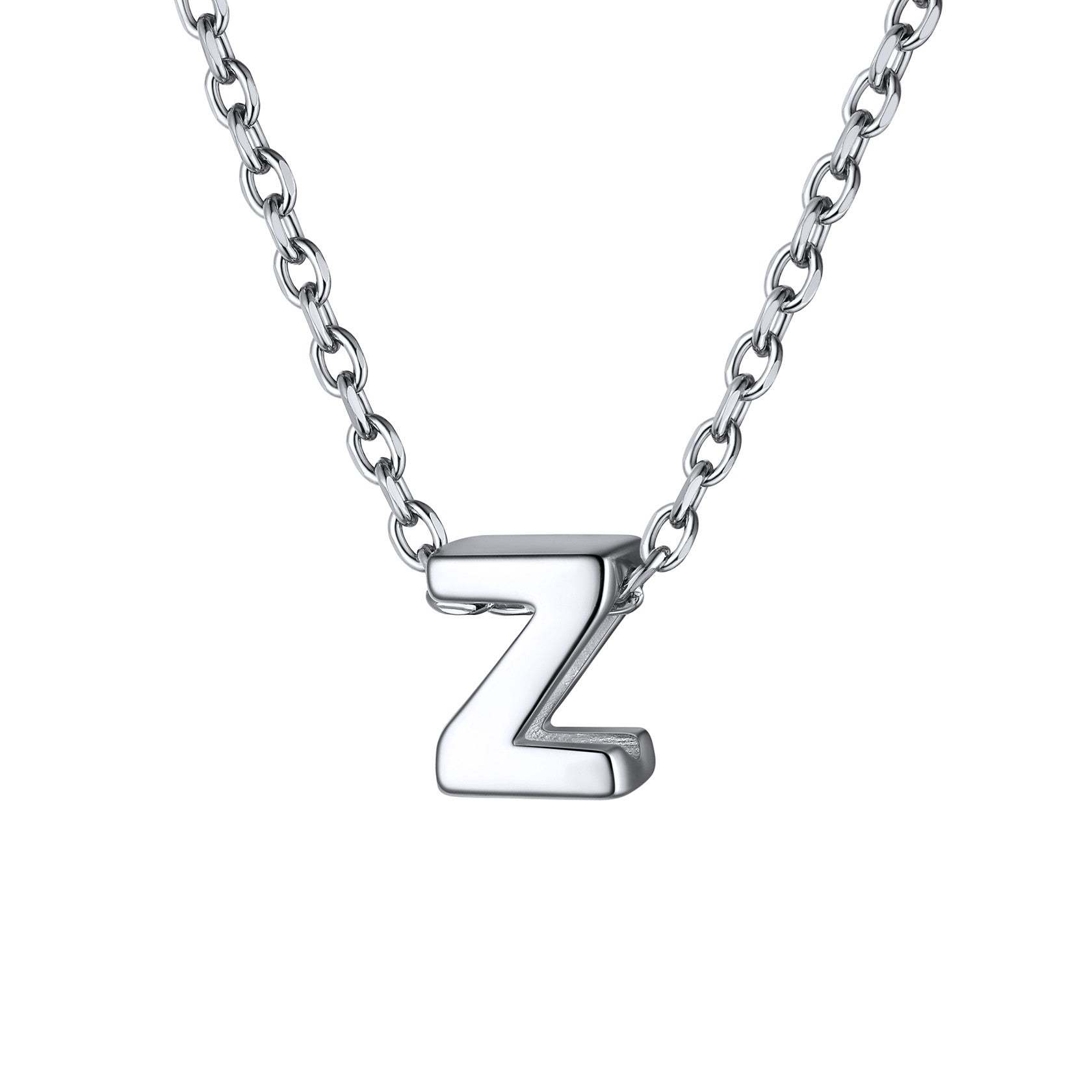 925 Sterling Silver A-Z Initial Necklace For Women
