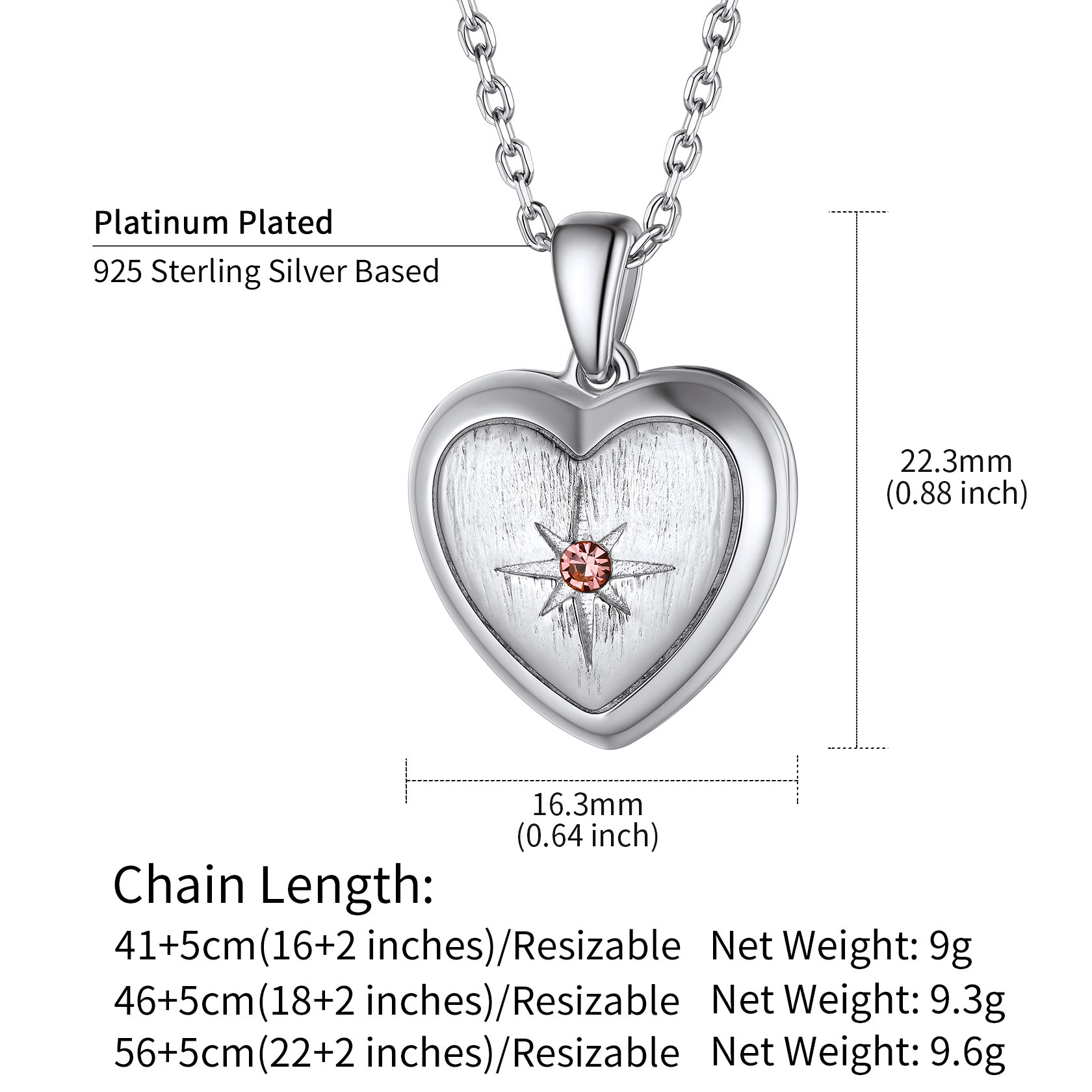 Personalized Birthstone Locket Photo Necklace for Women detail