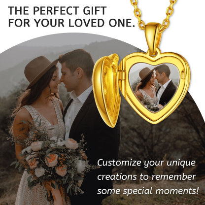 Personalized Birthstone Locket Photo Necklace for lover