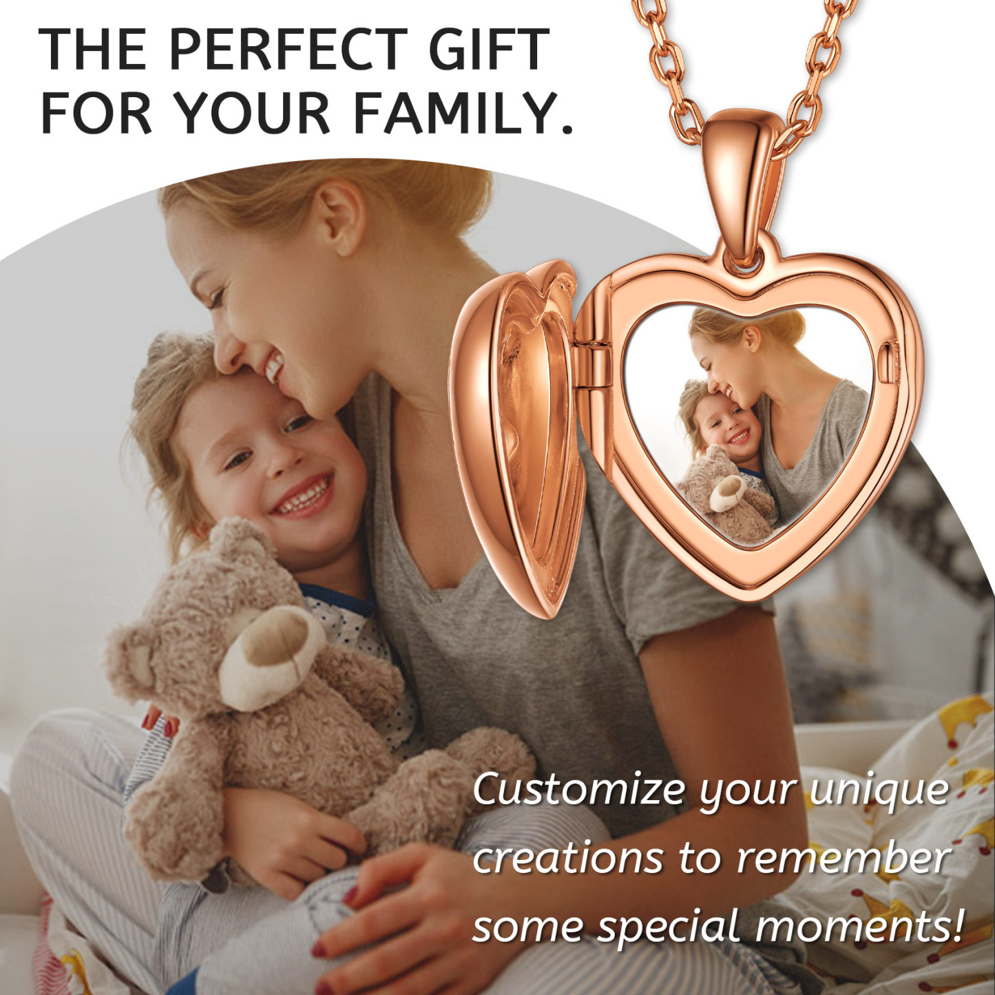 Personalized Birthstone Locket Necklace for Women