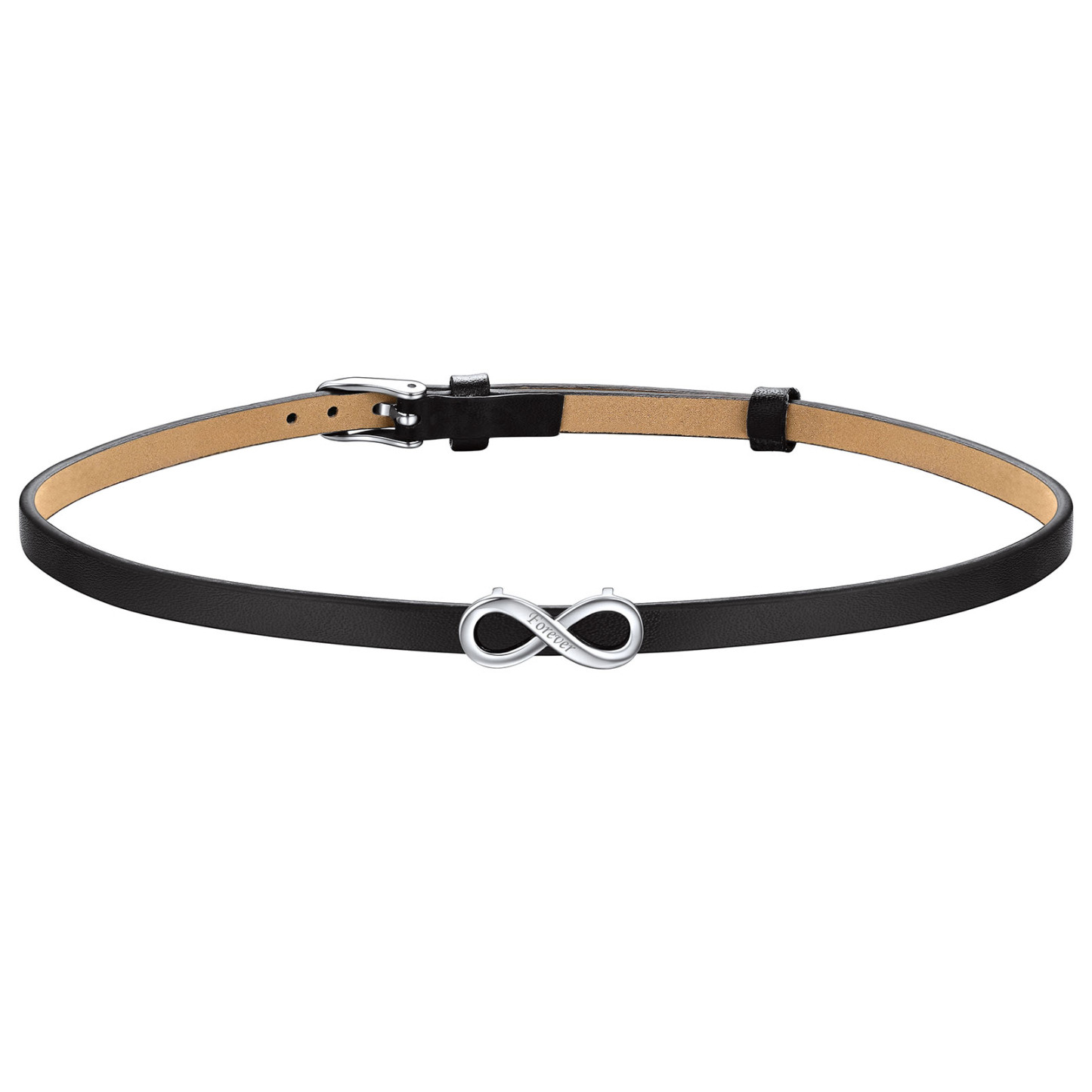 Personalized Engraved Name Leather Choker Necklace for Women