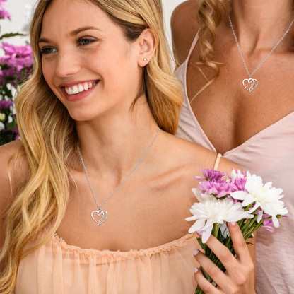 Heart Name Necklace for Women model