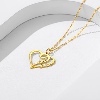Personalized Heart Name Necklace for Women occasion gold