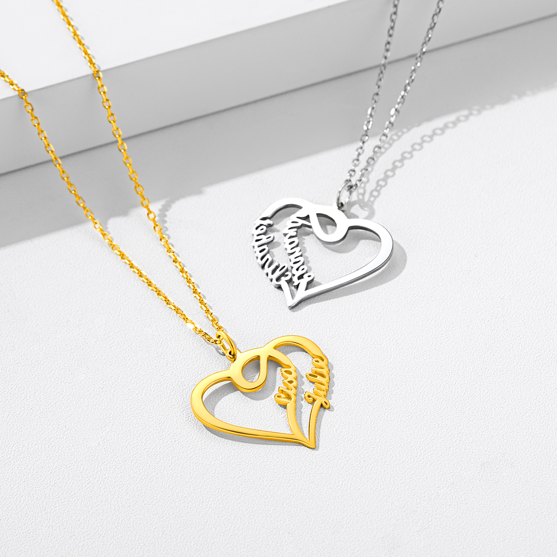 Personalized Heart Name Necklace for Women color