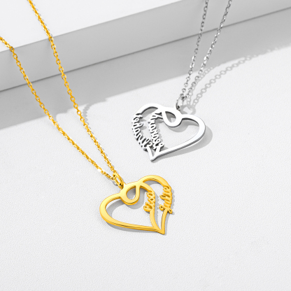 Personalized Heart Name Necklace for Women color