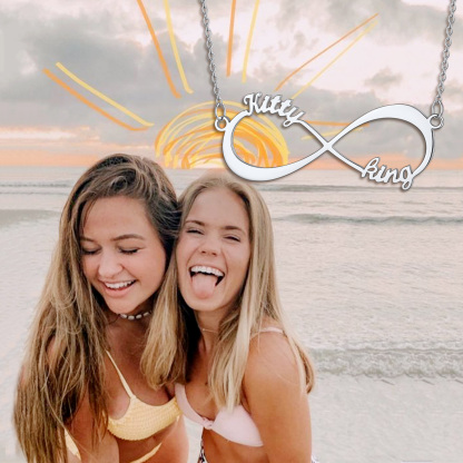 Personalized Name Infinity Pendant Necklace scene