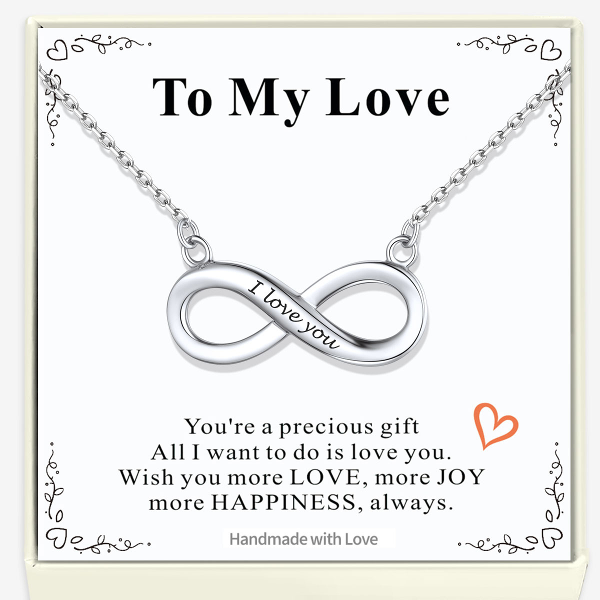 Personalized Sterling Silver Infinity Name Necklace for Women