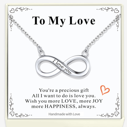 Personalized Sterling Silver Infinity Name Necklace for Women